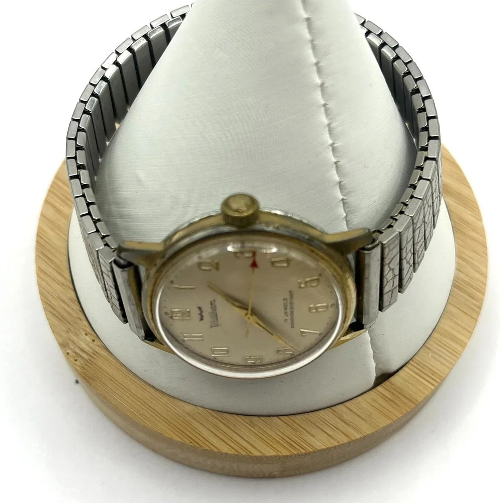 Vintage Waltham Wristwatch‎ Karat Clad Gold Shock Resistant Men's 17 Jewels